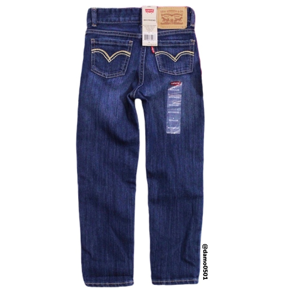 NWT Levi’s Girls Boyfriend Jeans 👖 Medium Wash - Picture 4 of 7